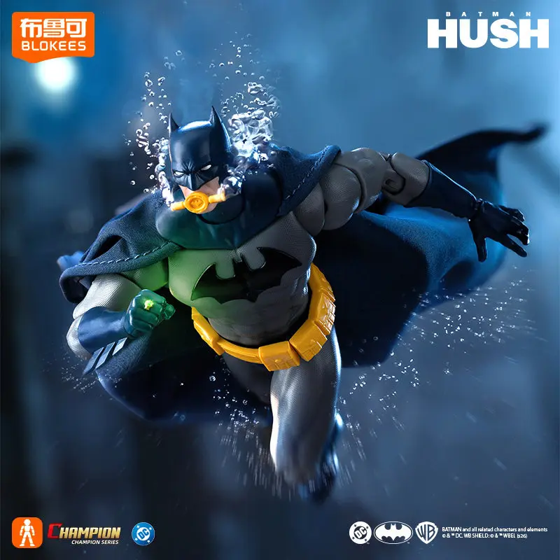 Genuine Blokees Hush Batman Action Figure Hush Catwoman DC Toys Nightwing Champion Class Superman Assembly Model Kit Gifts