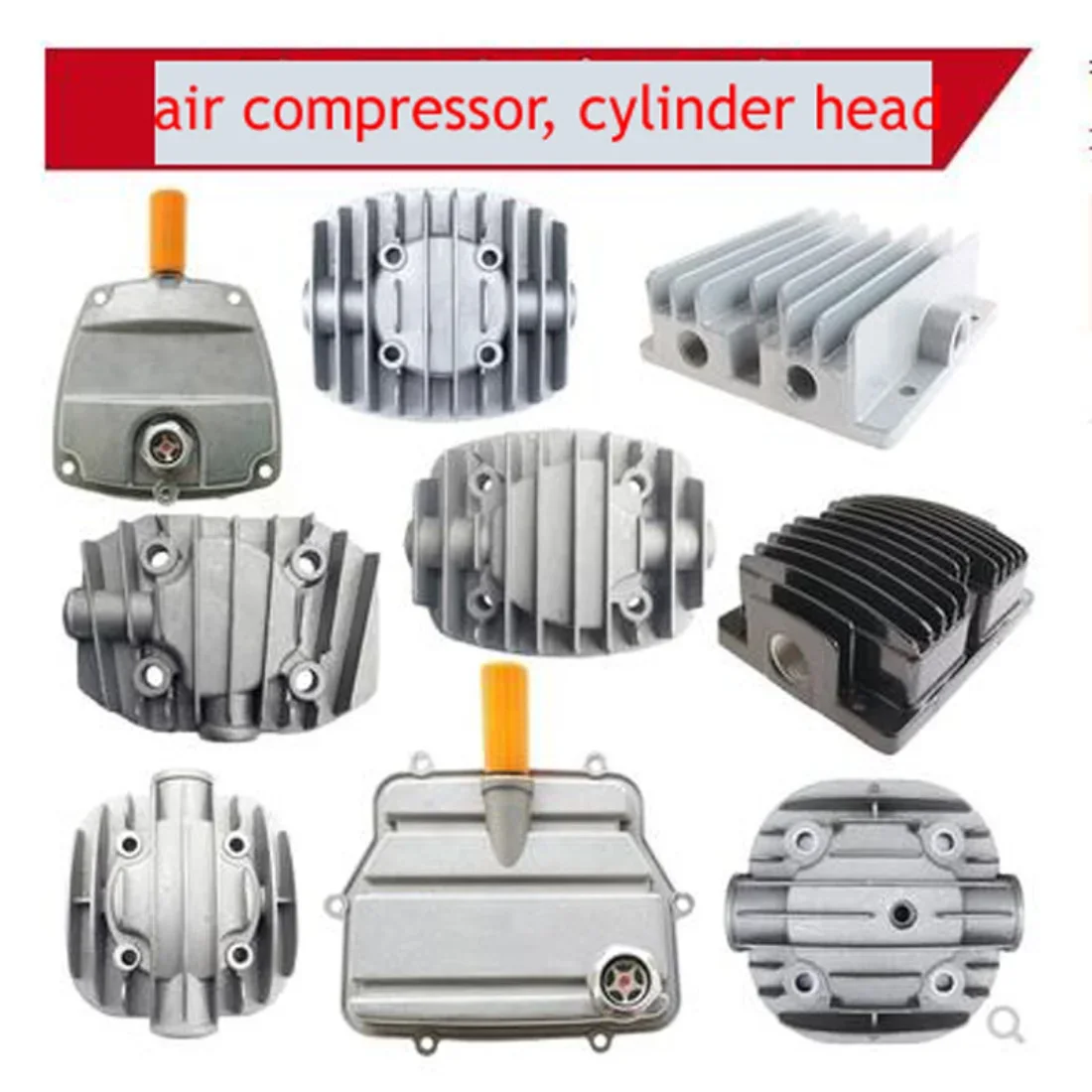 Silent Oil-Free Pump Parts With Oil-Piston Air Compressor Cylinder Head Straight-On-Line Wind Li Bama Cylinder Head Side Cover