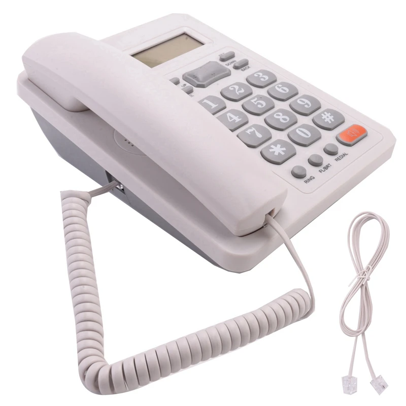 Corded Telephone Landline Telephone, Dual Interface Wired Telephone With Caller Identification For Office