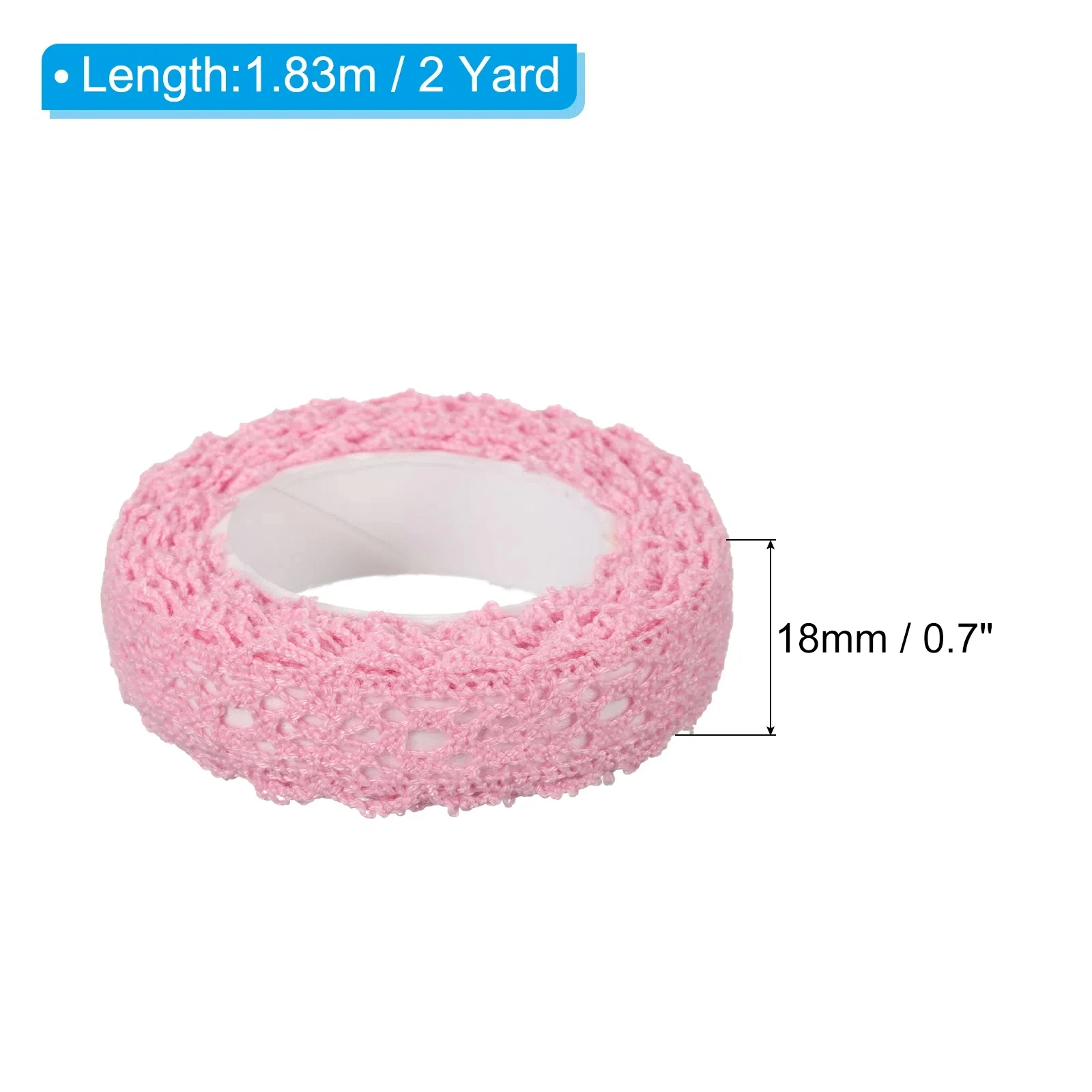 3/4pcs Self-Adhesive Lace Tape Lace Ribbon Cotton Washi Trim Stickers Masking for Scrapbooking DIY Card Making 0.7" Wide 2 Yards