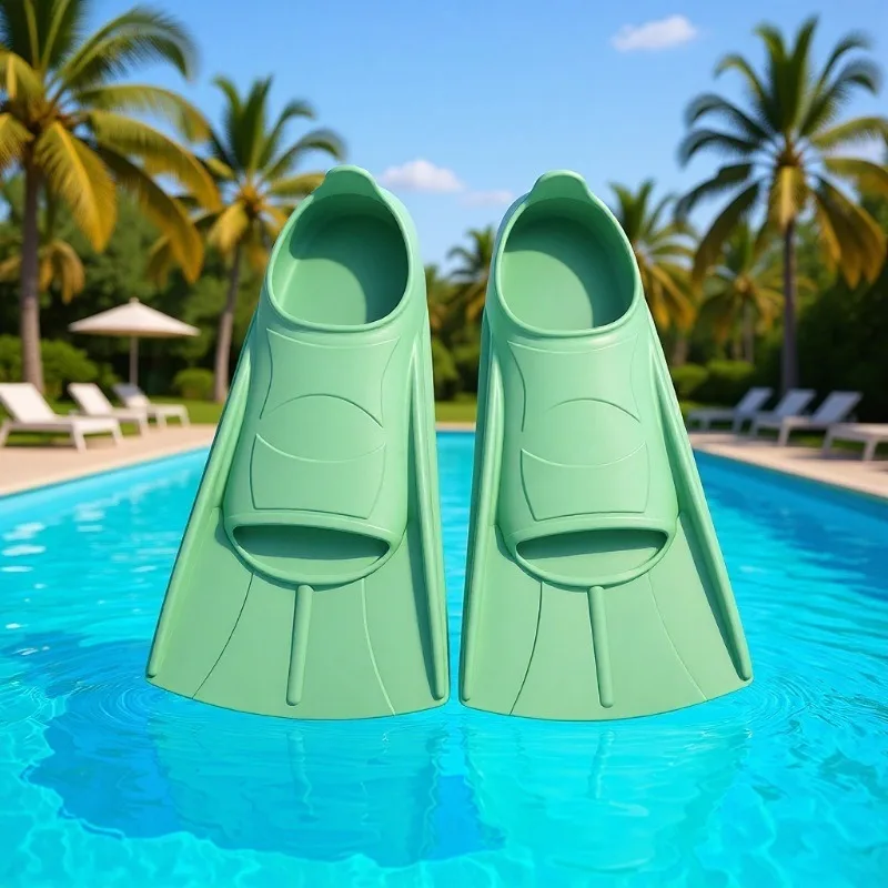 

Silicone Swimming Flippers Snorkel Fins Short Frog Shoes Professional Training Breaststroke Scuba Diving Freesnorkel Men Women
