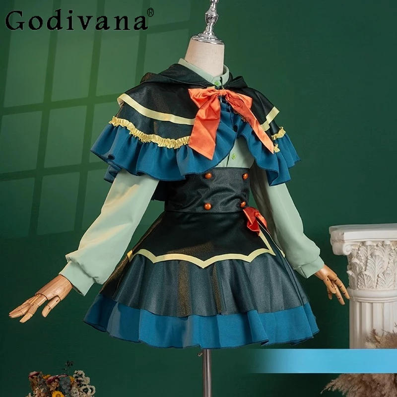 Parrucca del costume cosplay di Halloween Donne adulte Design dell'arco Gonne uniformi Vestito Set di gonne per feste di ruolo di moda femminile