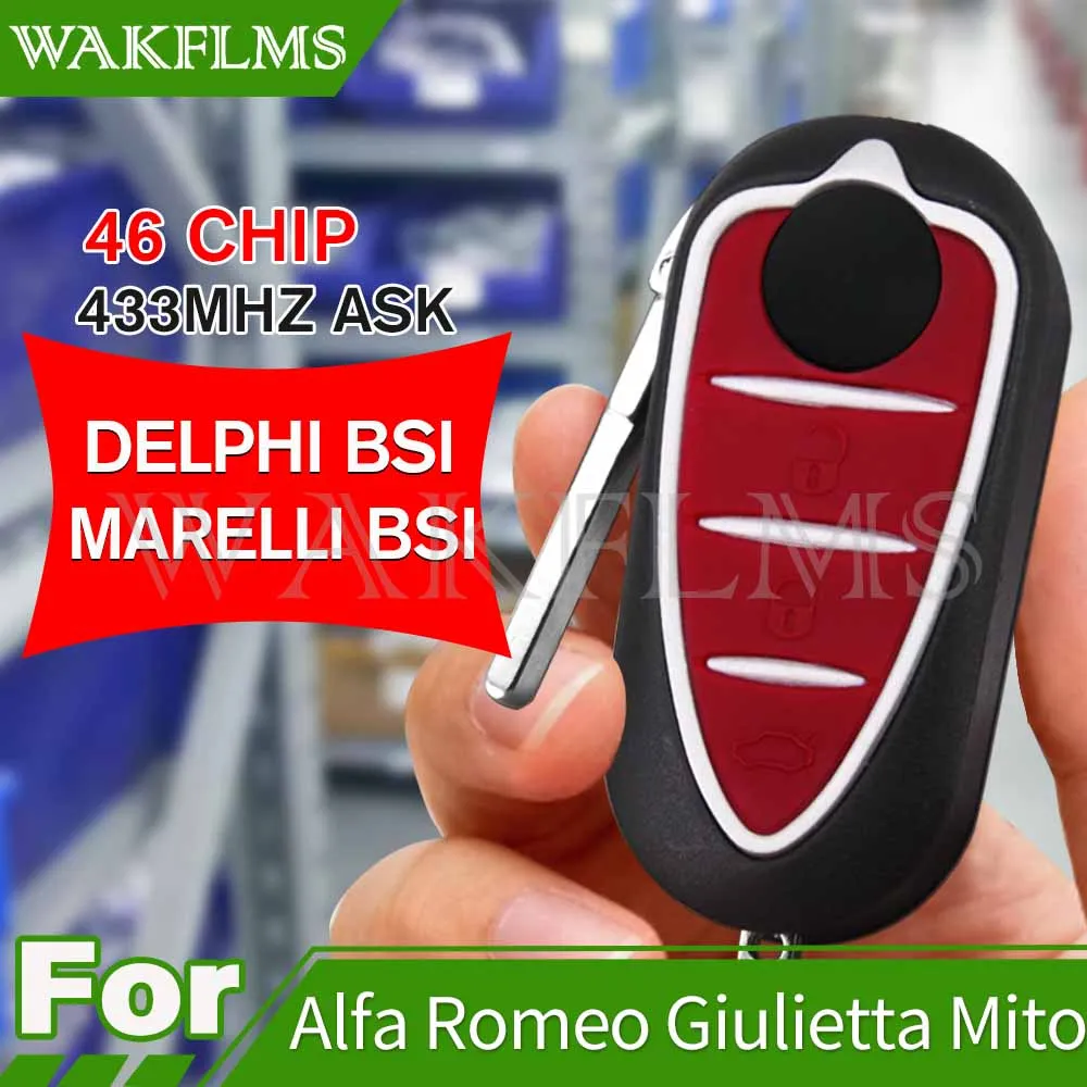 Für Alfa Romeo Giulietta Mito 2008-2018 Delphi Marelli ID46 Chip 433MHz Fernbedienungsschlüssel 71775511 71754380 71765806 71751033 71765841 – Detail 1