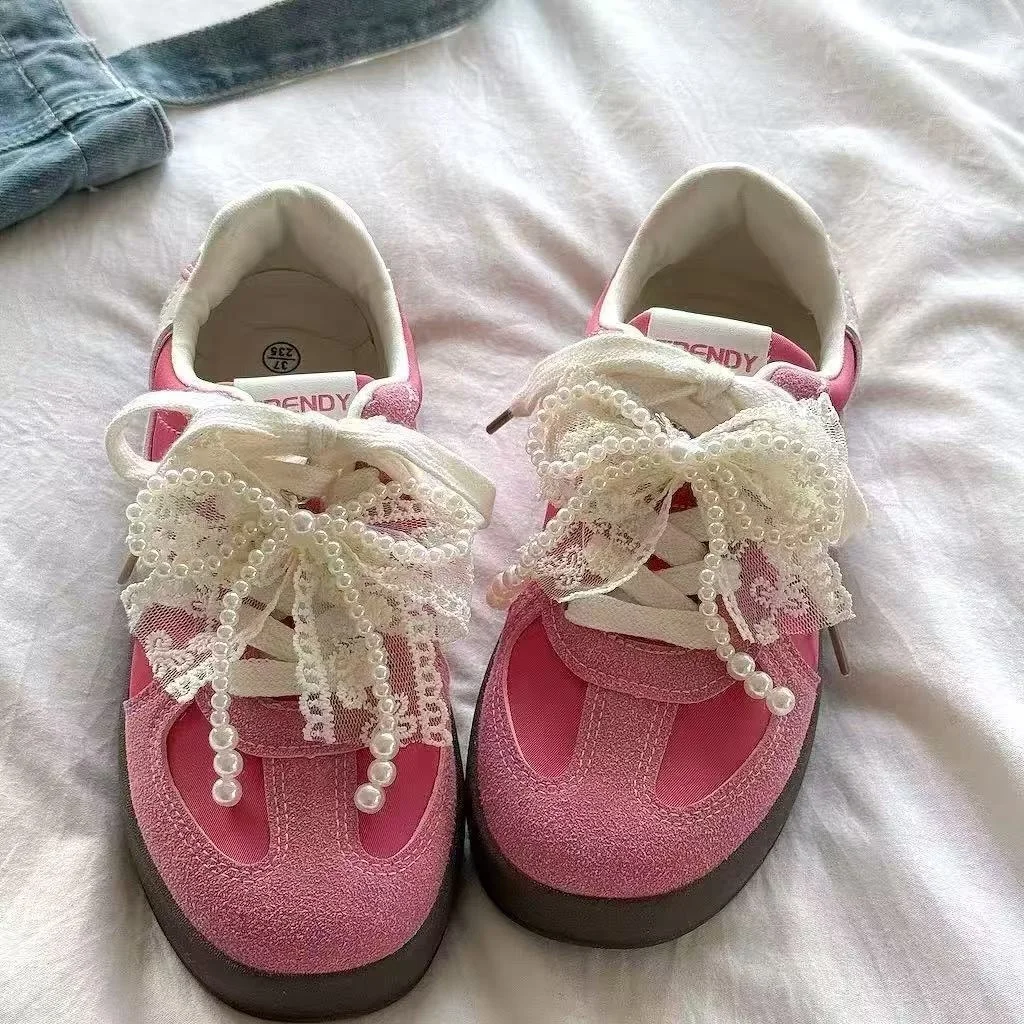 Modische Schuhblumen-Schnallen-Spitzen-Perlen-Schleifen-Schnürsenkel Premium-Charms Accessoires für Sneaker Dekorativ – Detail 10