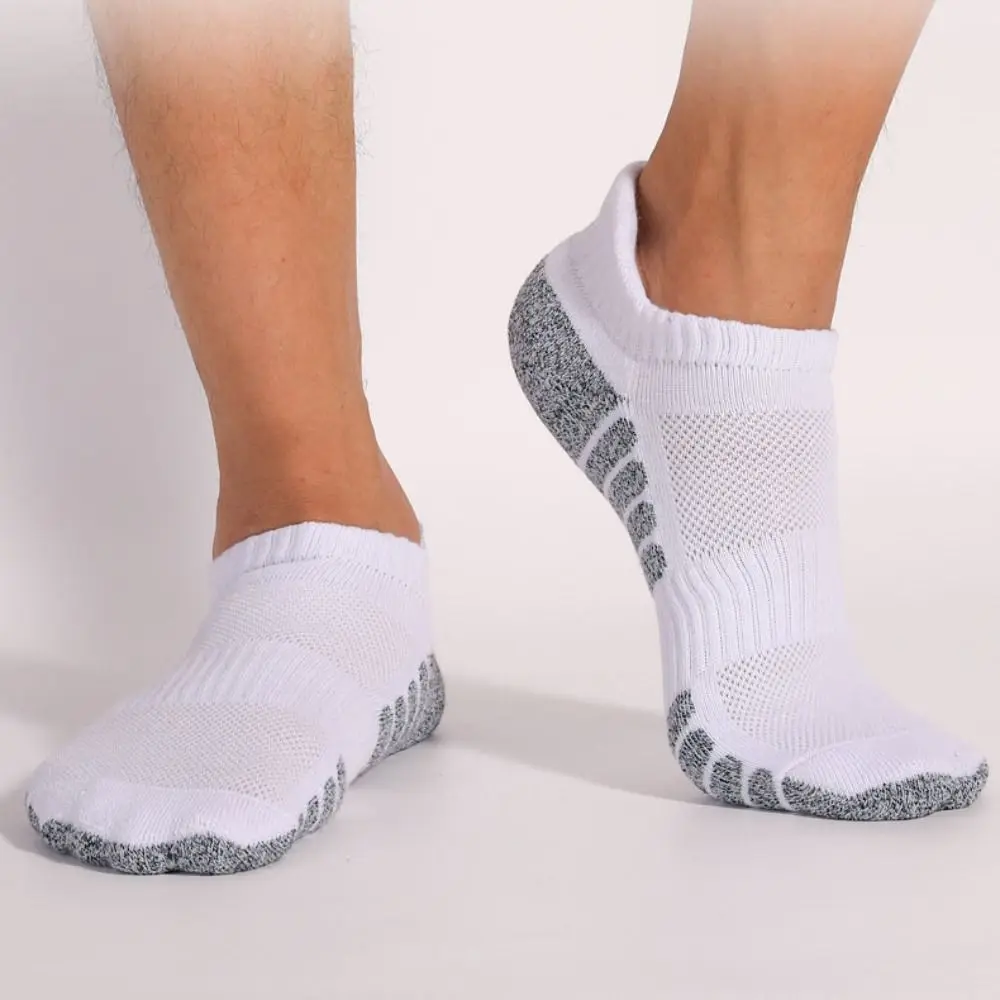 Cotton Anti-slip Football Socks Low Cut Short Breathable Cotton Sports Socks Deodorous Comfortable Low Cut Men Ankle Socks