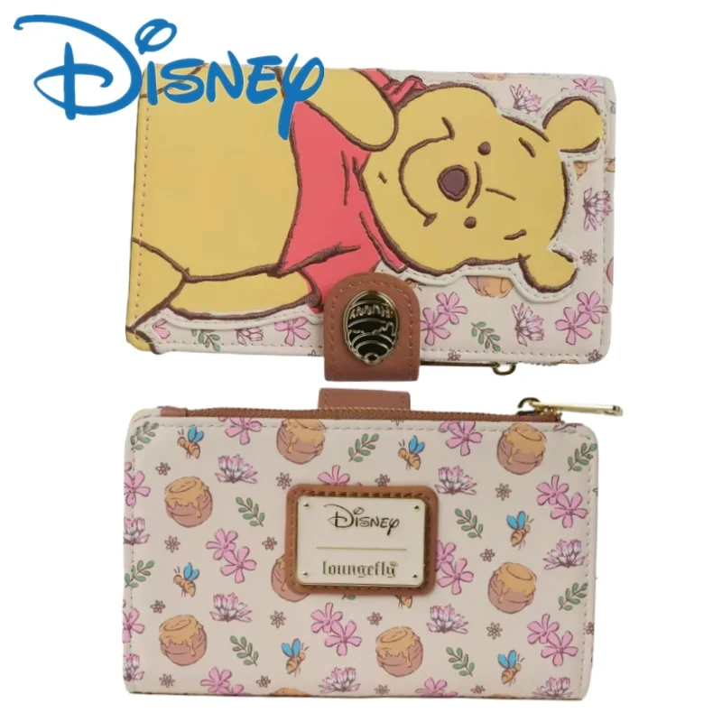 Loungefly Winnie The Pooh Wallet For Women Cute Small Leather Purse Short Bank Card Bag With Cartoon Pooh Bear Design Gifts - view 3