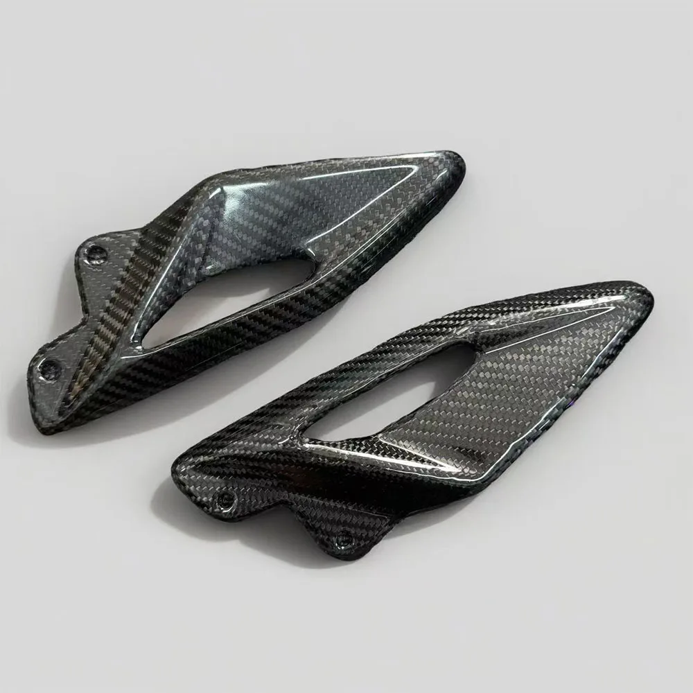 Для Triumph Street Triple 660 765 R RS 2016-2024, снижение веса, аксессуары из углеродного волокна, защитные пластины для пятки, подставки для ног