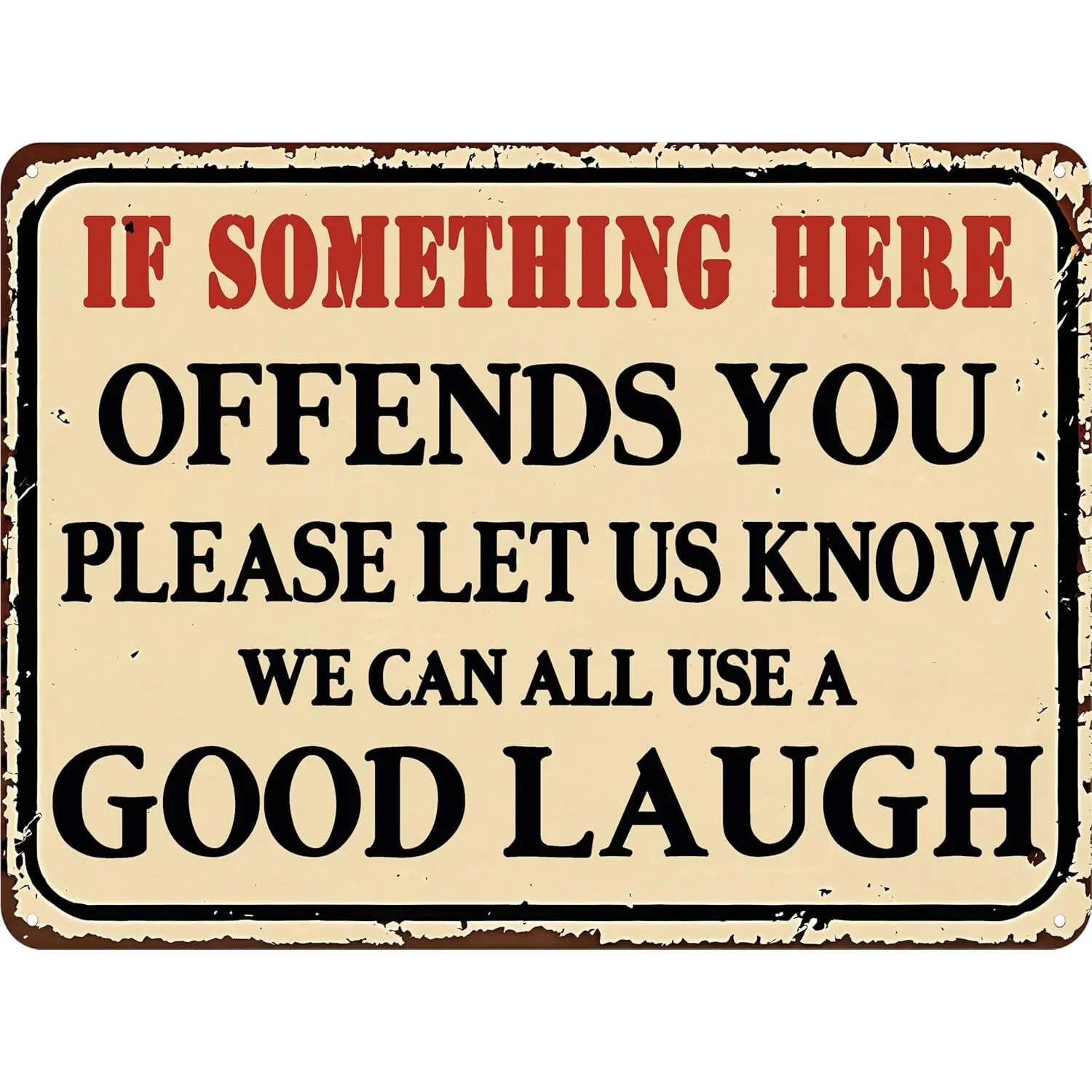 Tommery Funny Metal Tin Sign - Vintage 