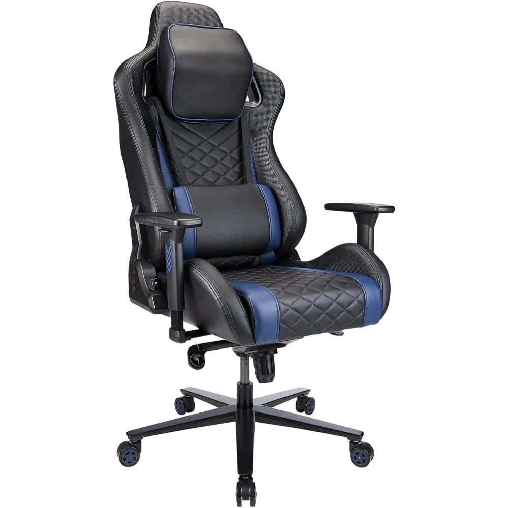 

Computer Chair, Ergonomic Leather High-Back Gaming Office Chairs with Armrest, Adjustable Height, Lumbar Support, Gaming Chair