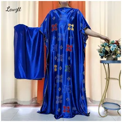 African Abaya For Women Kaftan islamic Clothing With Scarf African Women Dress Inlaid Mubarak Dubai Femme Luxury Muslim Dress