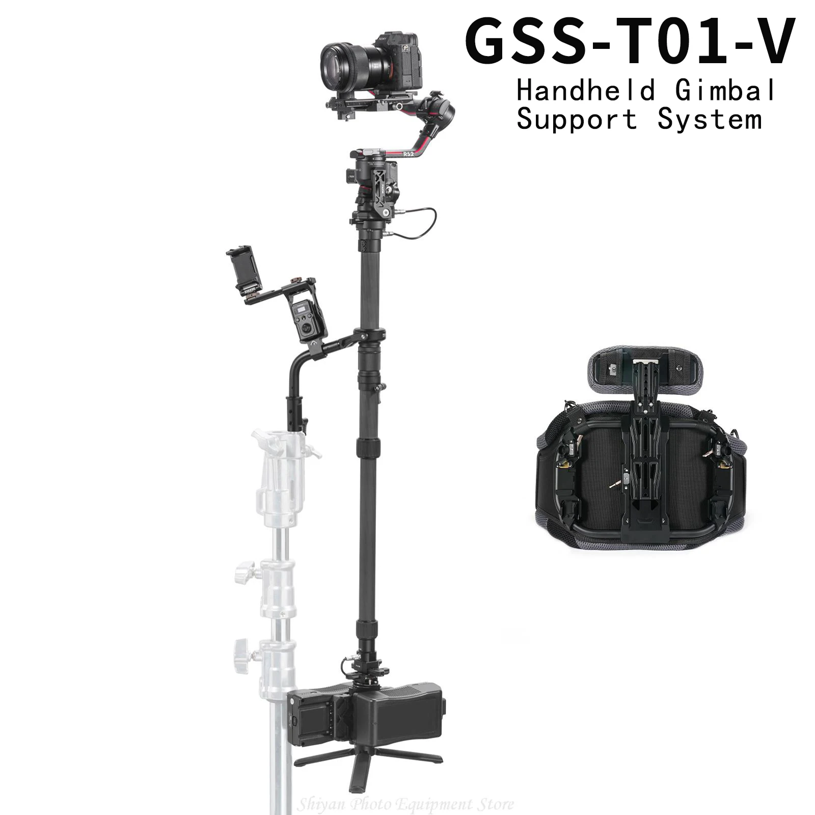 

TILTA Float GSS-T01-V Float Handheld Gimbal Support System для DJI RS2 RC2 Gimbal RS2 комплект для стрельбы Gold Mount / V-Mount