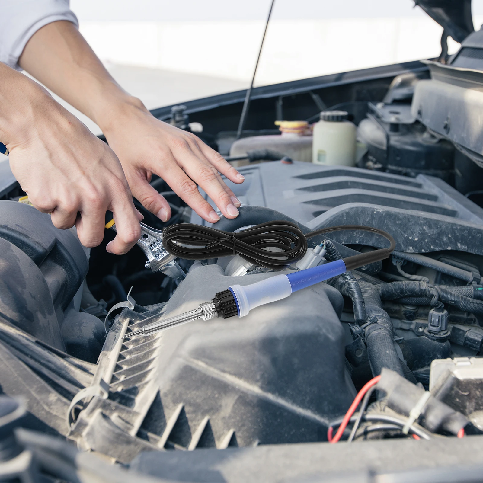 

Car Soldering Iron Dc 12V-24V Portable Electric Welding Tool For Auto Bumper Plastic Repair Outdoor Use Soldering Kit