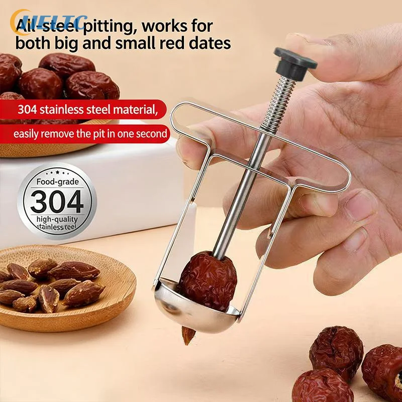 Stainless Steel Date Core Remover Multi Functional Tool for Pitting Fruits Easily Home Cooking