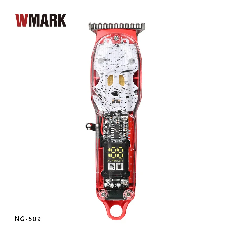 

WMARK NG-509 Professional Rechargeable Clipper Transparent Style Detail Trimmer 6500 RPM with LED Battery Display