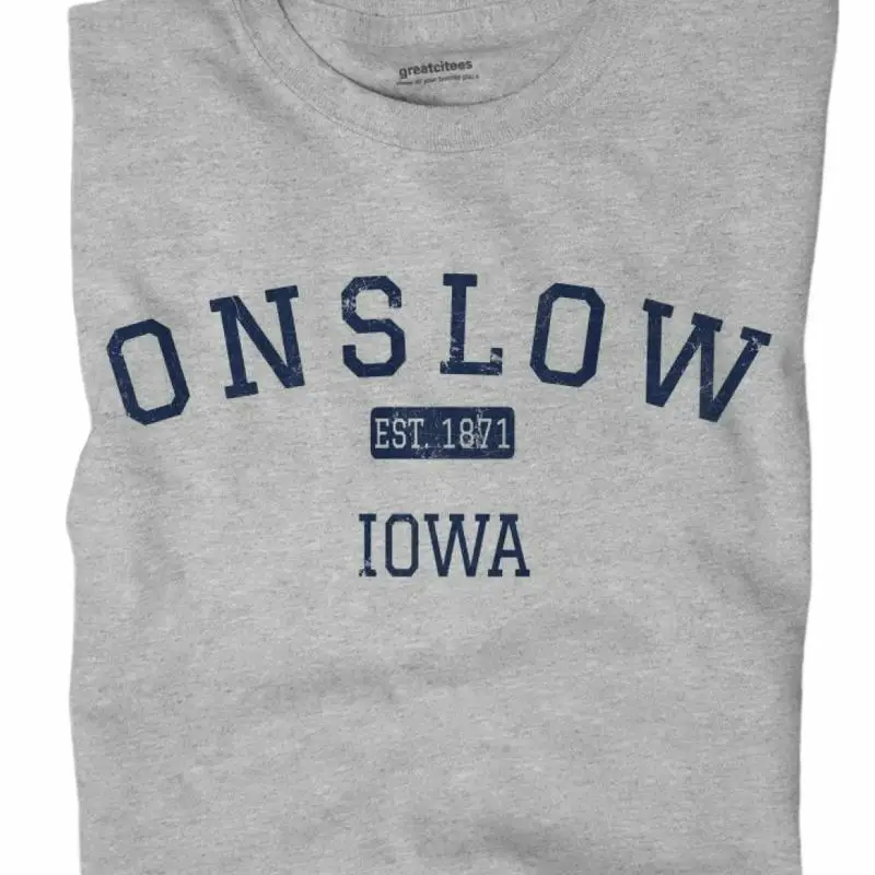 تي شيرت Onslow Iowa IA EST