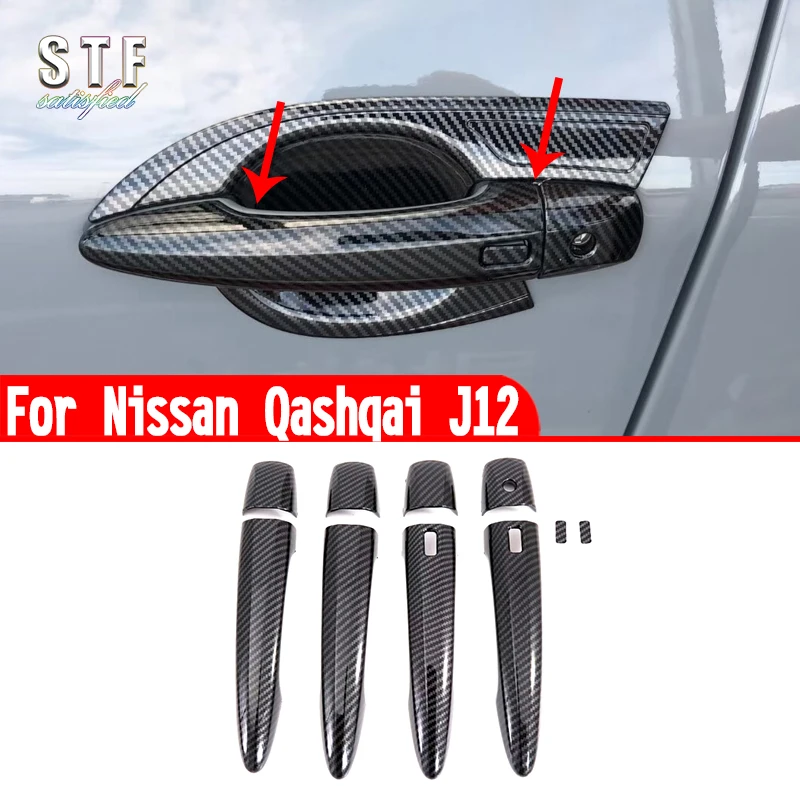 

For Nissan Qashqai J12 2022 2023 2024 Car Accessories Door Handle Cover Trim Molding Decoration Stickers W4