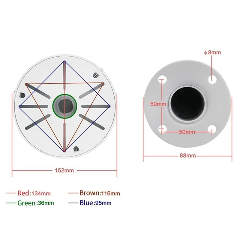2X Security Camera Mount Bracket,Dome Camera Mount Universal Camera Wall Mounting Bracket For CCTV Security Camera