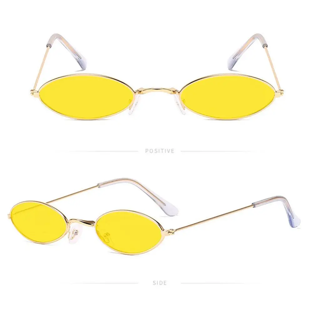 Retro Kleine Ovale Sonnenbrille Vintage Shades Sonnenbrille für Damen 2023 für Herren und Damen Brillen 90er Street Style Sonnenbrillen – Detail 6