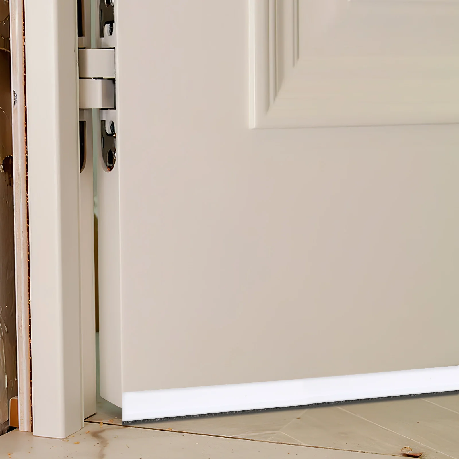 

White 53mm Door Bottom Seal Strip TPE Draft Stopper Weather Stripping Adhesive Soundproof Insulation Dust Protection Door