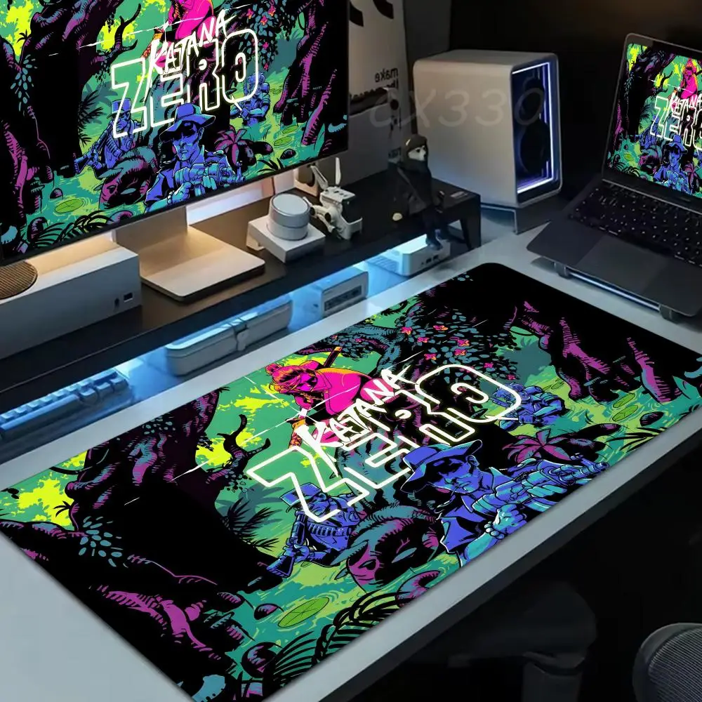 Game Katana Zero Mouse Pad Large Computer Mousepad Office 1000x500mm XXL Pc Gamer Non-slip Rubber Keyboard Deskmat