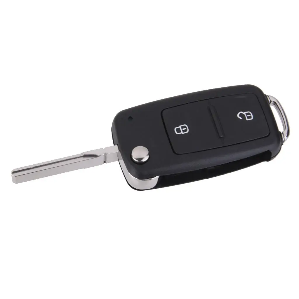 2 Button Car Key Blade Fob Case Shell for VW Transporter T5 Golf Repair Remote Key FOB Shell Case NO interior