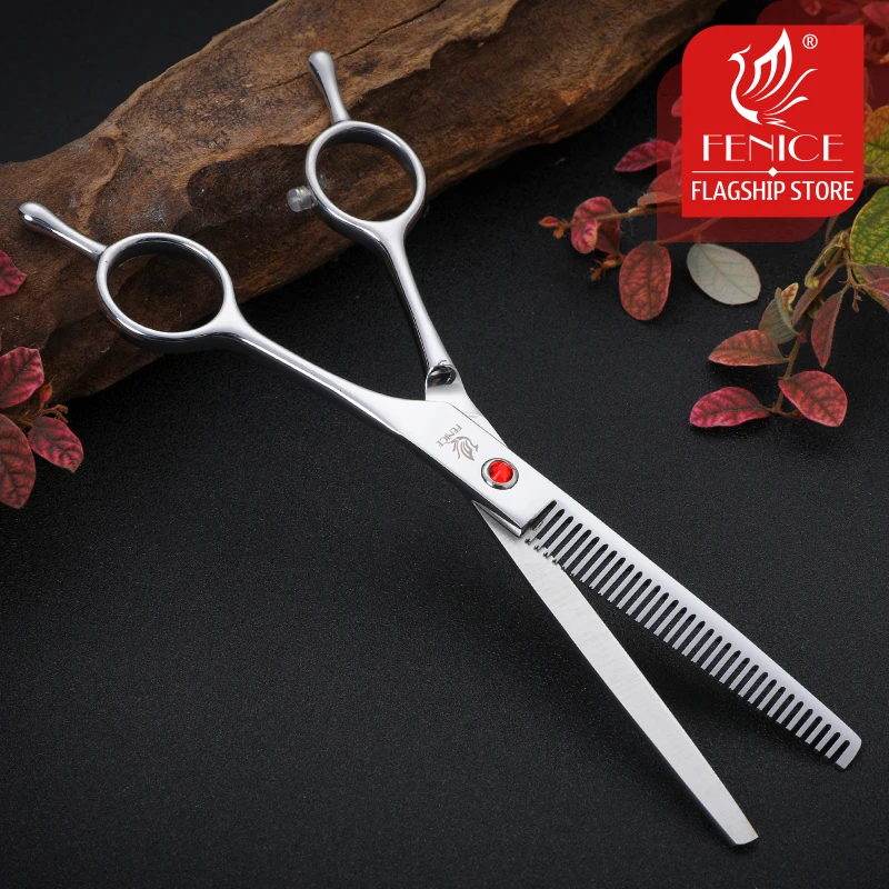 Fenice Dog Scissors 6.5 inch pet dog grooming scissors pet thinning trimming scissors shears for dogs  25-30% rate