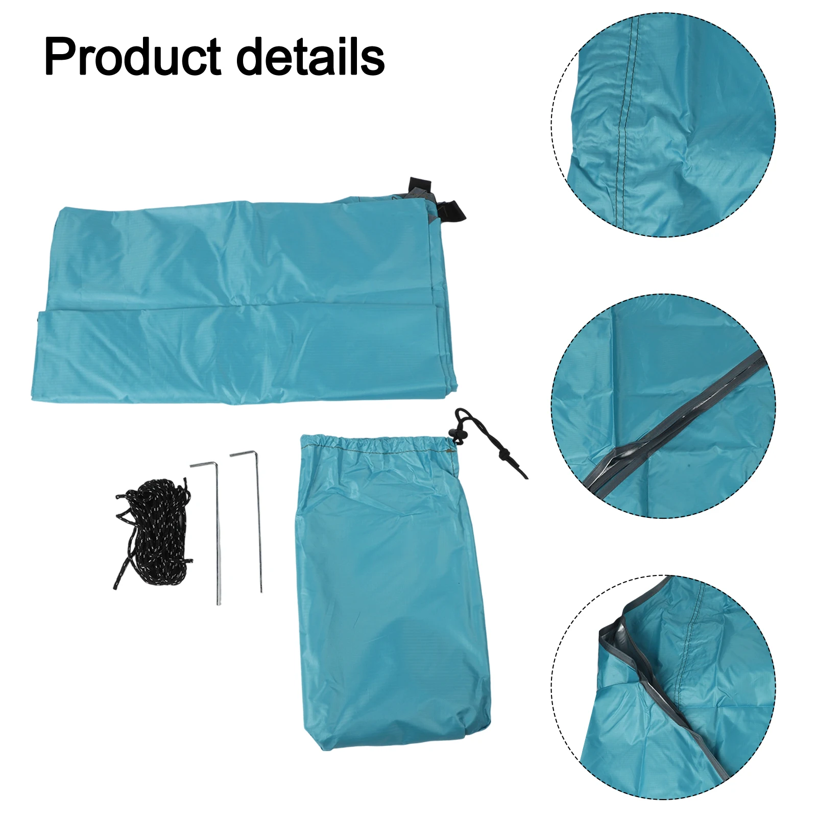 Reinforced Corners Sunshade Shade 340 * 260cm for ultralight Camping Tarp 210t Polyester Material Quick Setup Feature