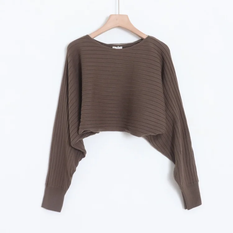 

Warm ort Svel Sweater round Ne Pullover Loose Fit Commute Sle Autumn Winter Pure Color Women's Knitwear D04006