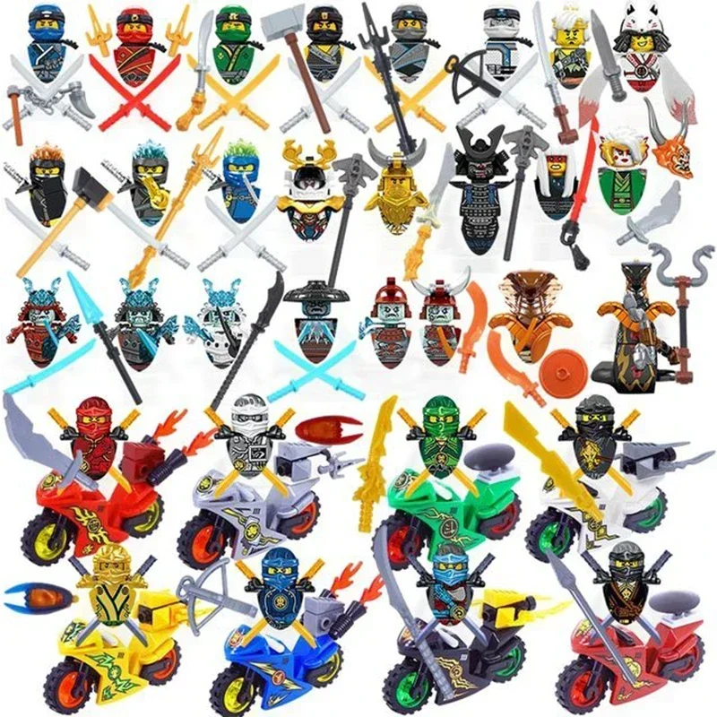24-delige Anime Karakters Ninja Figuren Garmadon Jay Lloyd Samukai Cole Harumi Ultra Violet Pyro Snake Bouwstenen Kid Speelgoed