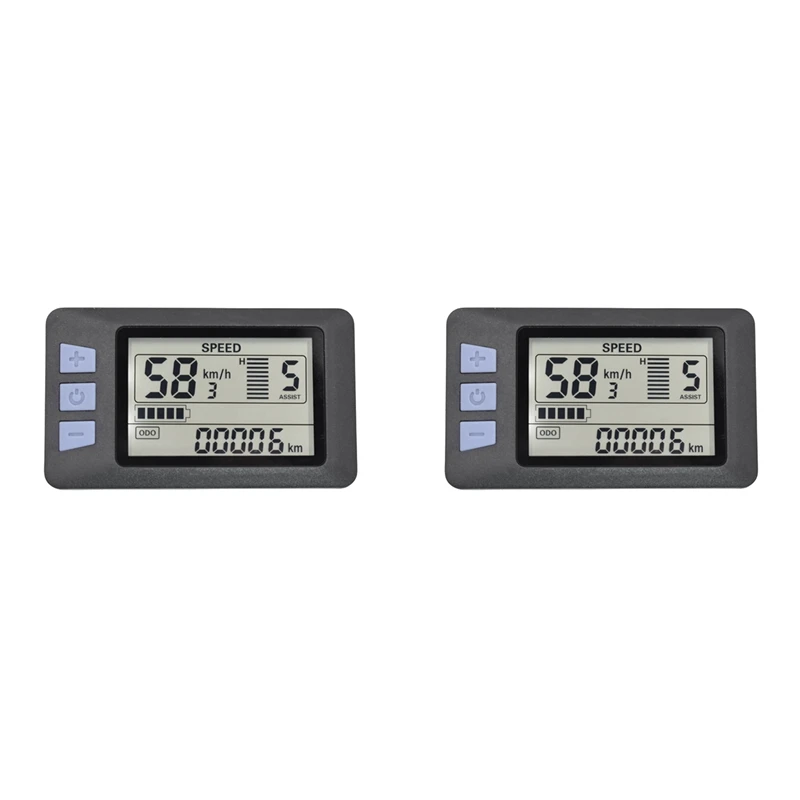 

2X P3H LCD Display Meter Dashboard 24V 36V 48V 60V Electric Bike Meter Display Panel For Electric Scooter(5PIN)