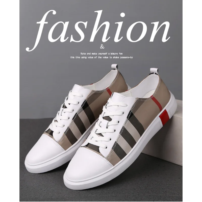 Man Casual Genuine Leather Shoes 2023 New Business Men Breathable board Shoe Fashion Couple Sneakers High Quality Flats Trainers