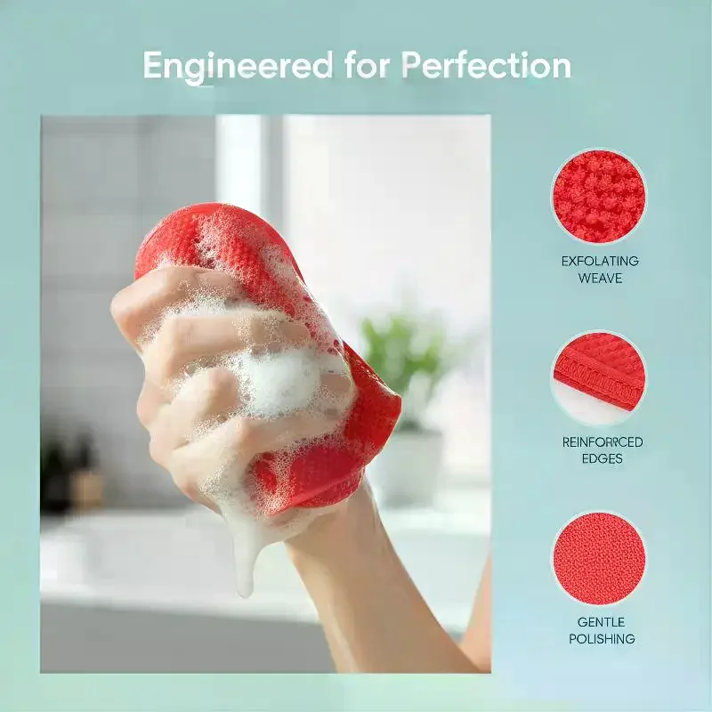 

5pcs/box Bath Towel Exfoliating Towel Oxygen Body Mask Gloves For Women Cleaning Beauty Care Disposable Towel