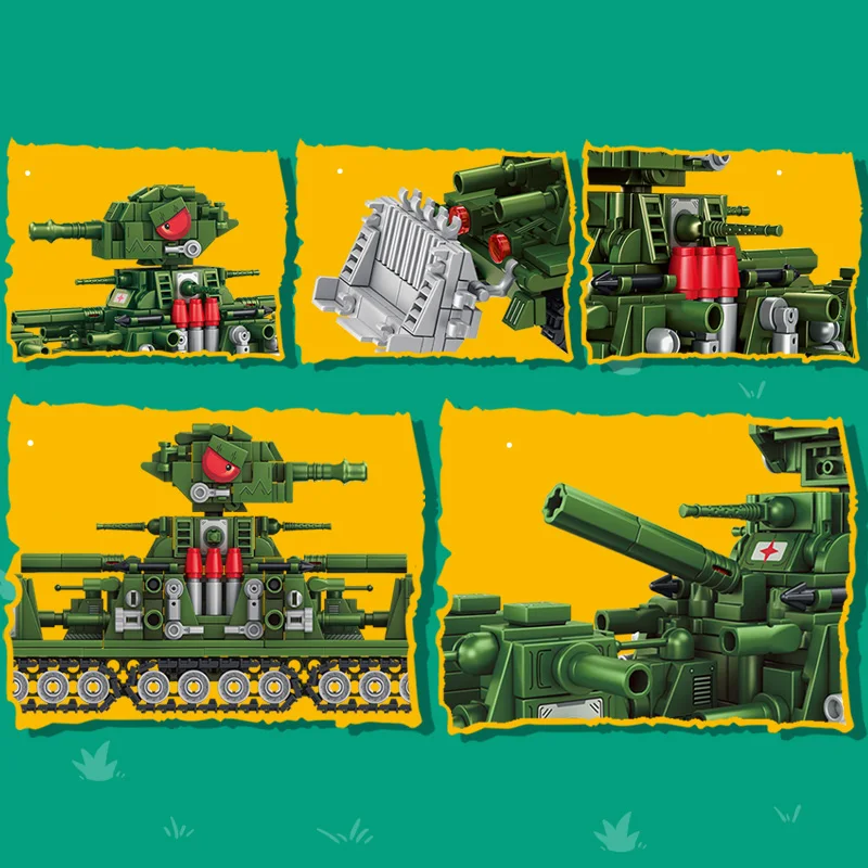 Tank World Puzzle Block Toy Assembly Set, Children's Handmade DIY Collection Models, Military Series Boys' Birthday Gifts