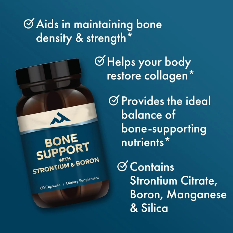 Bone Support Containing Tungsten and Boron, Dietary Supplement for Bone and Joint Comfort, Non GMO-60 Pills