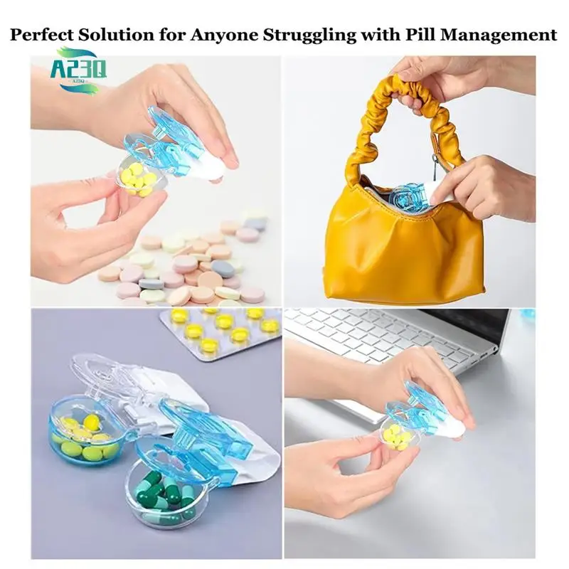 

A23Q-4PCS Portable Pill Taker Remover, Pill Dispenser No Contact Easy To Take Out Pills Tool,Medication Dispenser Easy Install