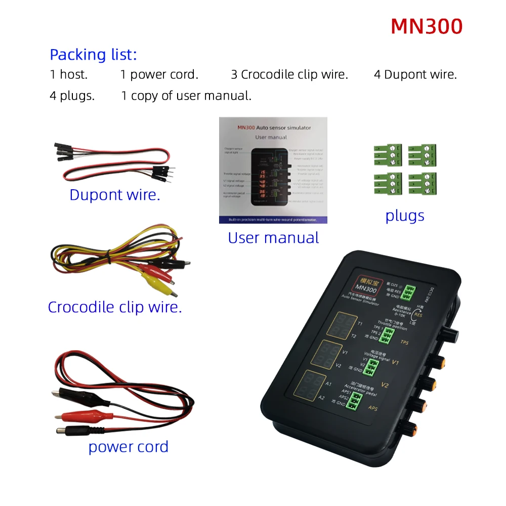 MN300 Auto Sensor Simulator Automotive Signal Tester Car Rail Oxygen Oil Pressure Flow Sensor Signal Generator MNB-2 MNB-3 Pro view 5