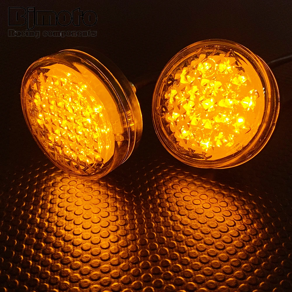 10mm Pair Motorcycle LED Turn Signals Light Blinker Lamp For Yamaha Kawasaki Honda Suzuki clignotants moto led 12V