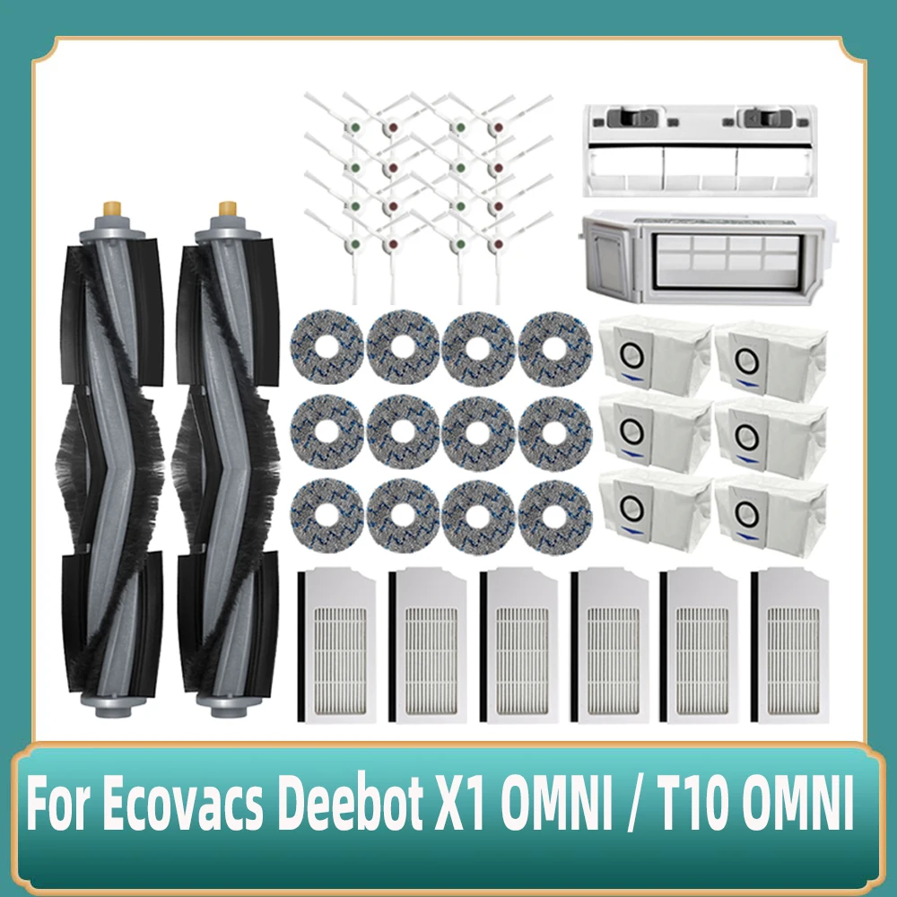 

For Ecovacs Deebot X1 OMNI / T10 OMNI Robot Vacuum Cleaner Main Side Brush Mop Dustbin Dust bag Hepa Filter Accessories Parts