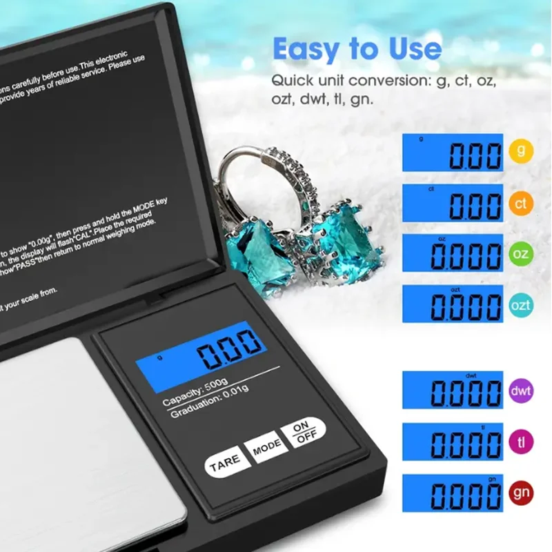 Jewelry Gram Weight For Kitchen Precise LCD Mini Digital Scale High Accuracy Backlight Electric Scale