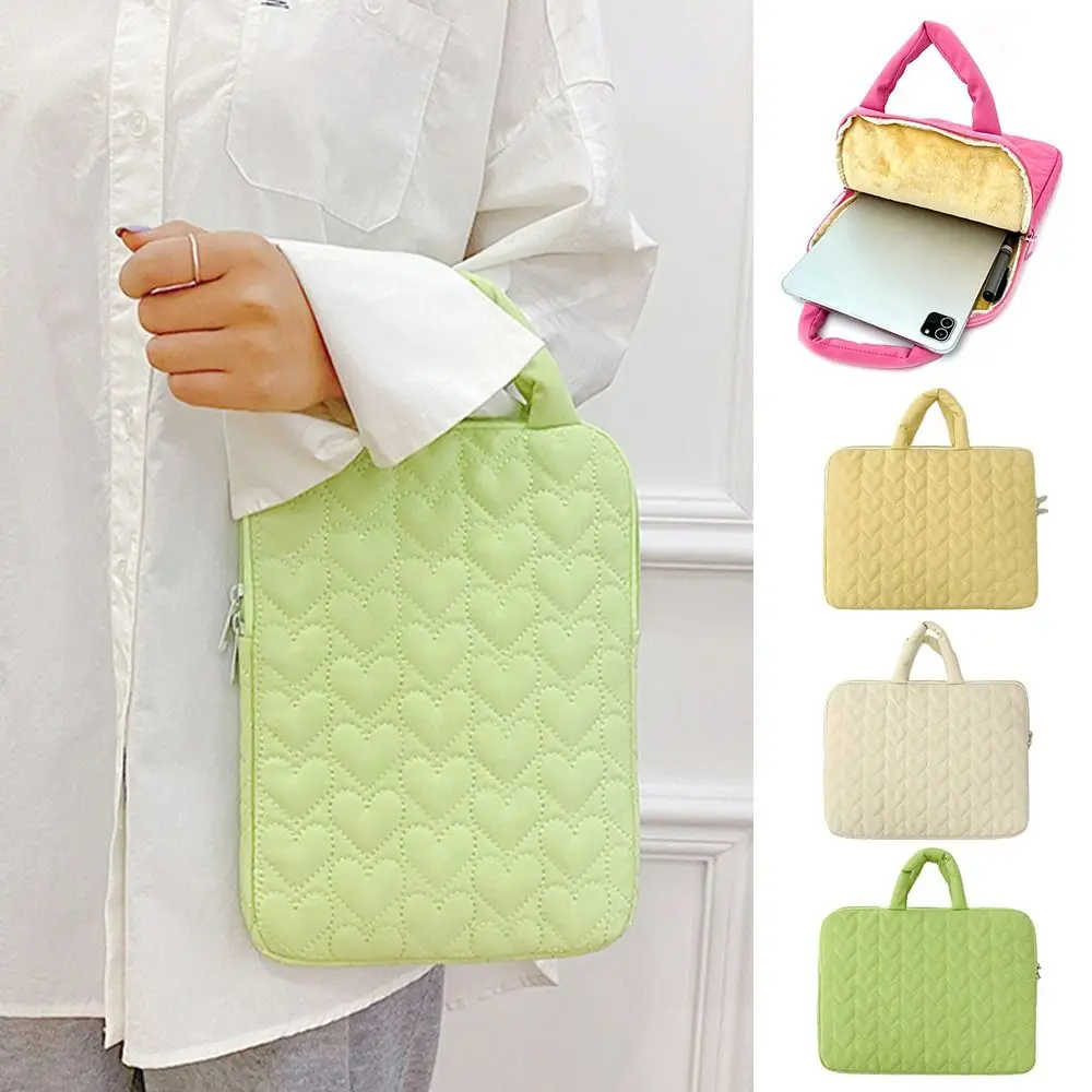 Zipper Laptop Sleeve Bags Fashion Solid color For 14 Inch Storage Bag Loving Computer Case Bag Women