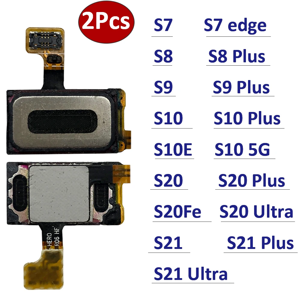 2Pcs,NEW Earpiece Ear Speaker Sound Receiver headphone earphone Flex For Samsung S21 Fe S20 Ultra S10E S10 5G S9 S8 Plus S7 edge