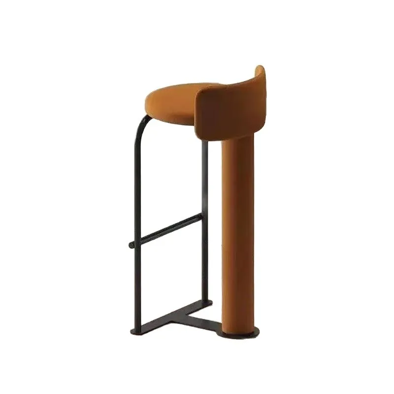 

Creative simple dining chair cafe milk tea shop restaurant chair stepping foot round backrest high stool front desk bar chair