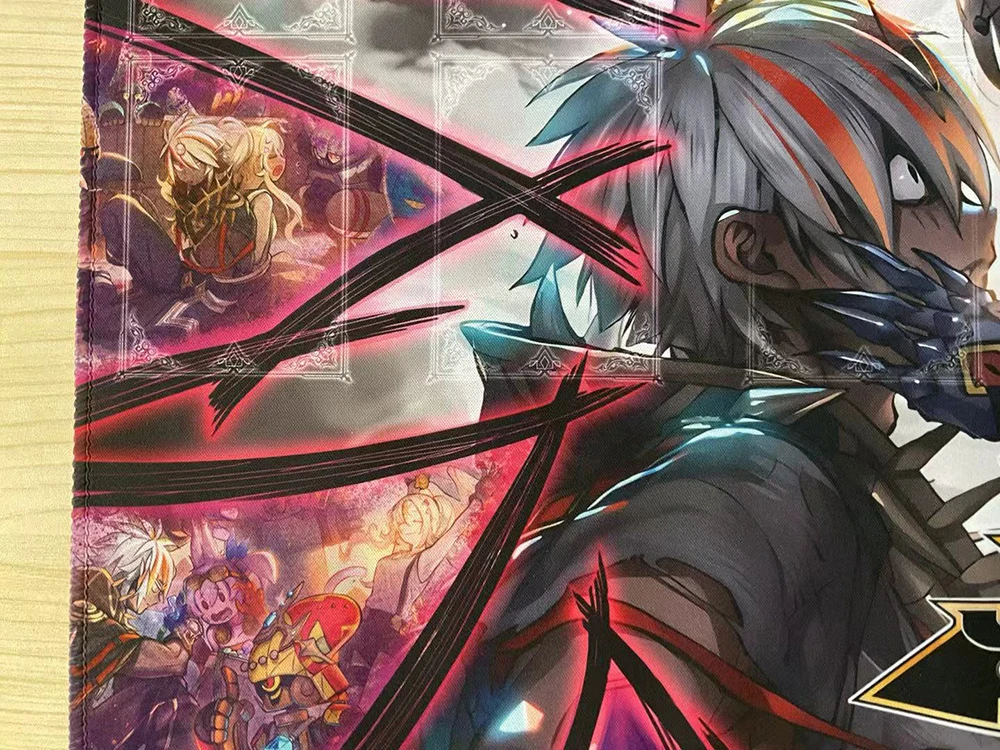 YuGiOh Fusion Dispatch Playmat DIY Fallen of Albaz TCG CCG Blazing Cartesia، حصيرة ألعاب بطاقات التداول الفضيلة لوحة الماوس المطاطية