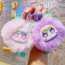 Cartoon Cute Plush Sweetheart bunny Keychain Exquisite Soft Stuffed Otter Pendant Charms Bag Hanging Decoration Girls Gift