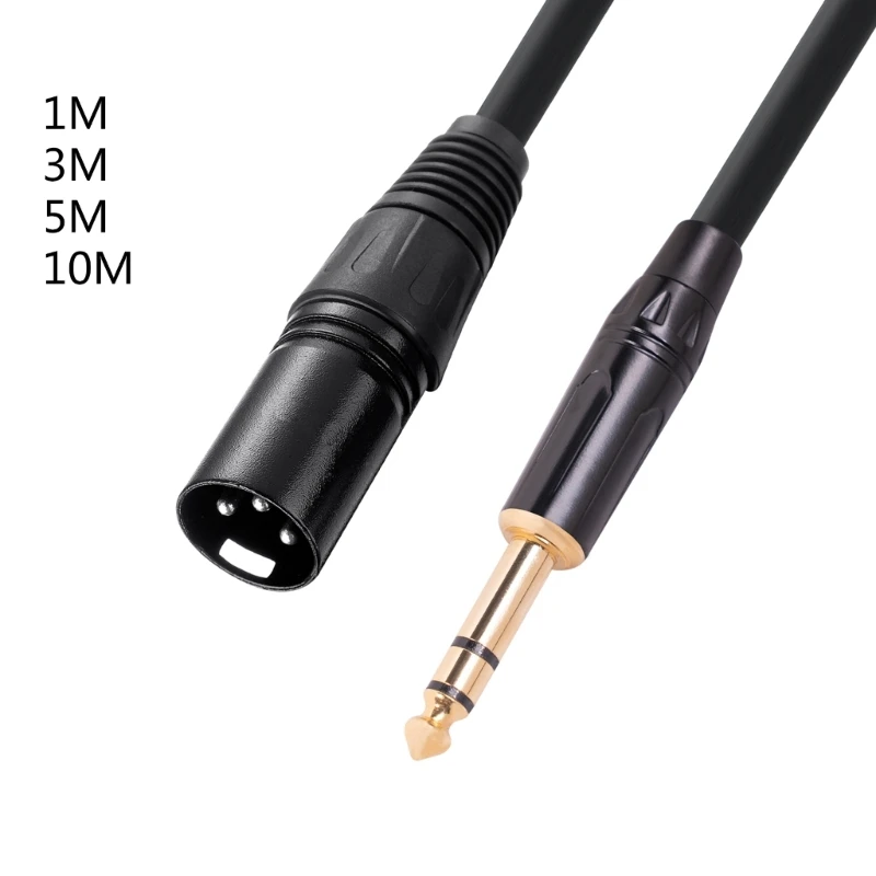 6.35mm 1/4 Inch TRS Male to Male Cable Stereo-Sound Quality Microphone Cable Balanced Speaker Mics Line Dropship