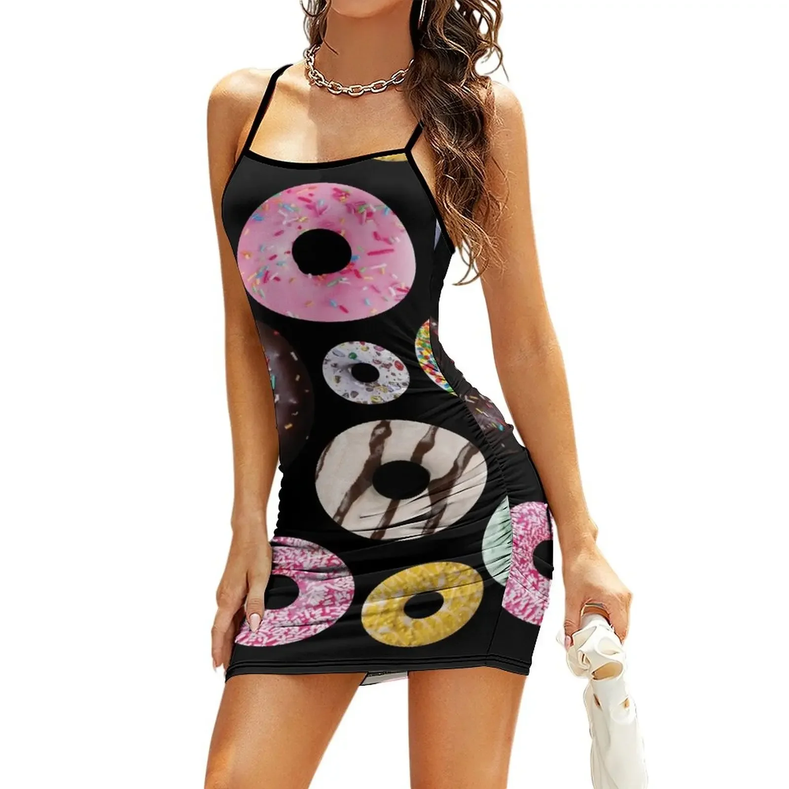 Donut Assortment Sling Dress Women's clothing long dress women summer summer dress
