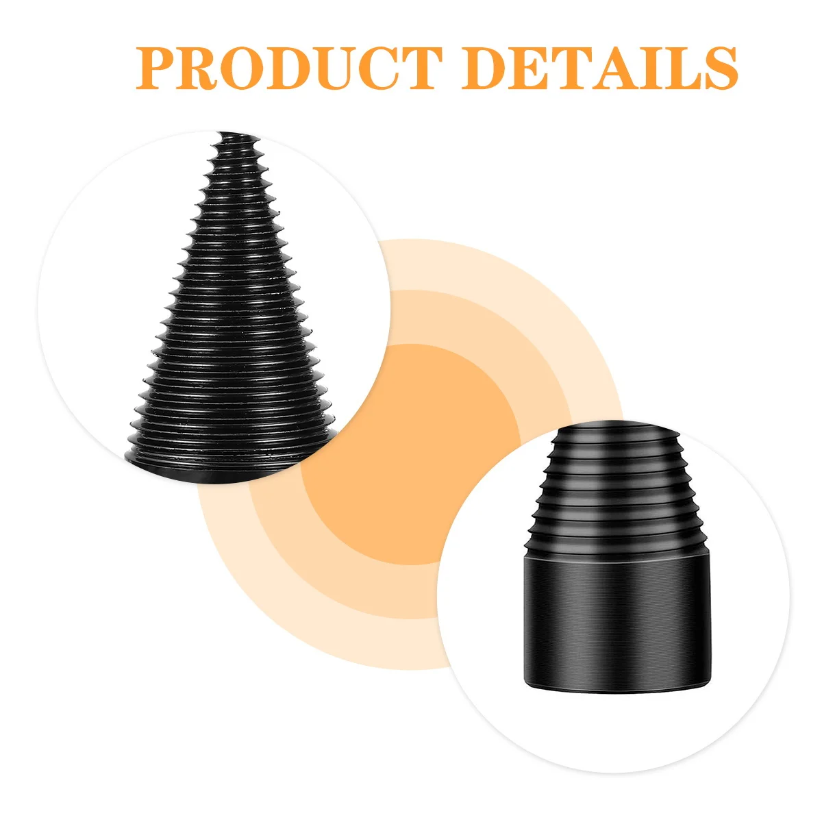 

1Set Firewood Log Splitter Steel Cone Drill Bit Deep Thread Design Efficient Wood Splitting Logs Drill Bit Woodworking Tool