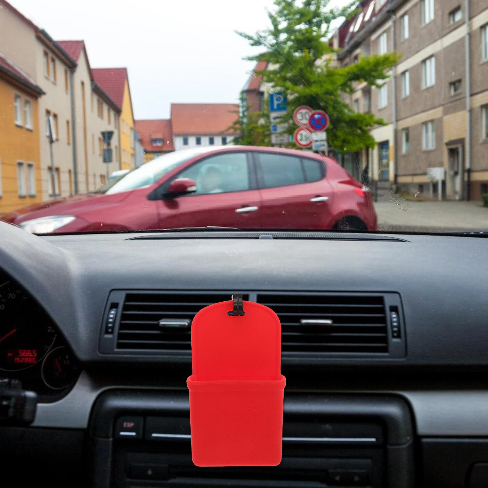 

Silicone Car Air Vent Storage Bag Durable Hanging Organizer Multifunctional Car Pocket Organizer for Phone Vehicle Storage