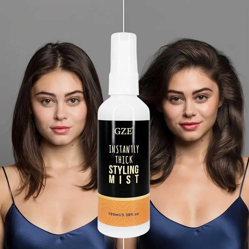 رذاذ تصفيف الشعر السميك على الفور من GZE - رذاذ مكثف للشعر الناعم - رذاذ نسيج للشعر الأكبر والأكبر - تثبيت خفيف