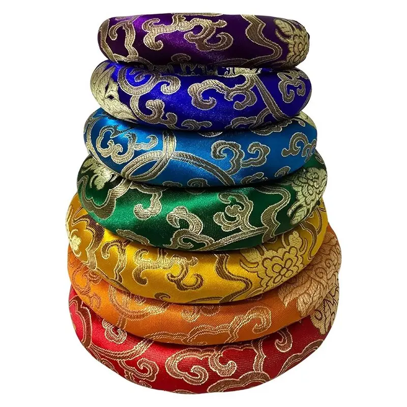 7 Pieces Handmade Singing Bowl Cushion Set, Singing Bowl Accessory For Tibetan Crystal Sound Bowl-AT20